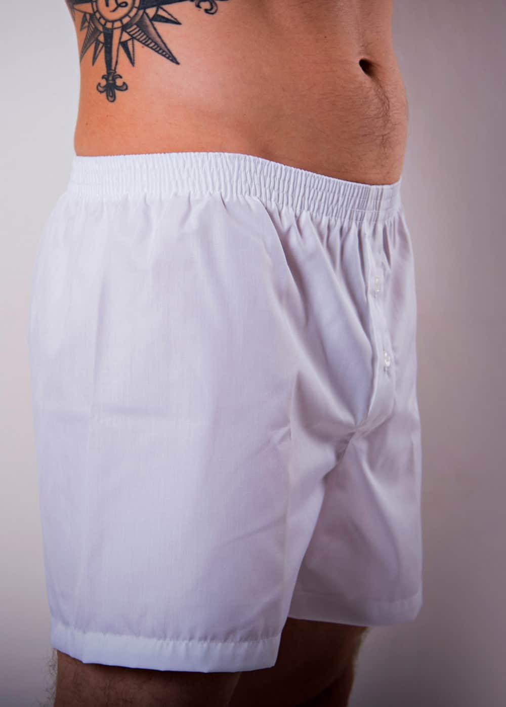 Abschirm Boxershort weiß Popeline