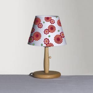 Geschirmte Tisch- Nachtischlampe Flowers
