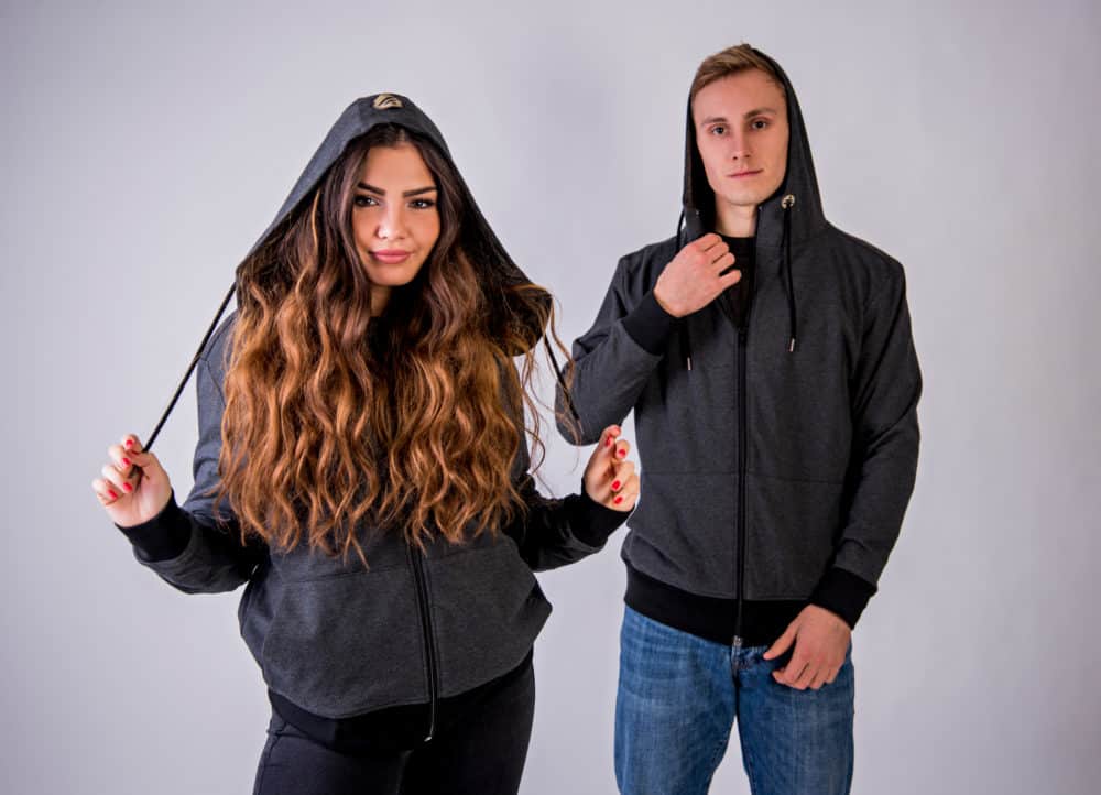Abschirm-Hoody-Jacke Ad hoc - Unisex - anthrazit – Bild 4